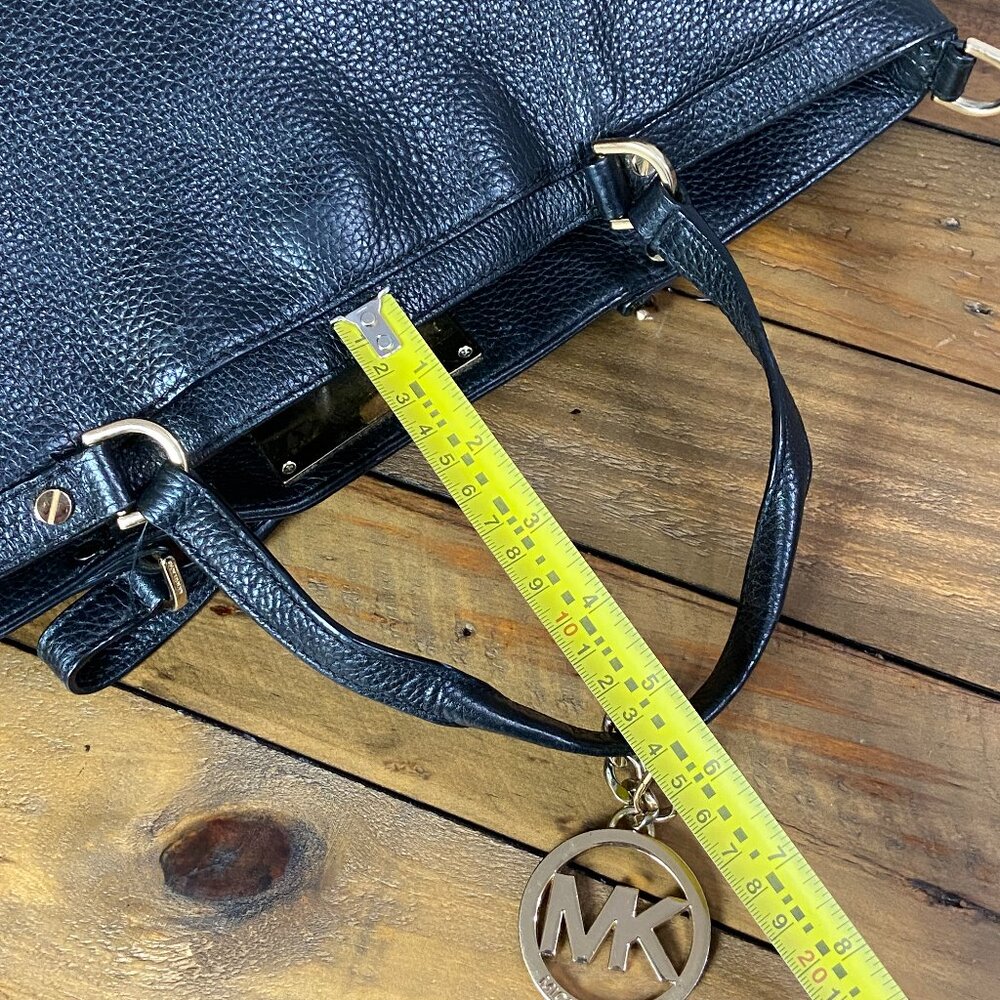 Michael Kors CHANNING MEDIUM SHOULDER TOTE LEATHER BAG BLACK - Picture 8 of 8